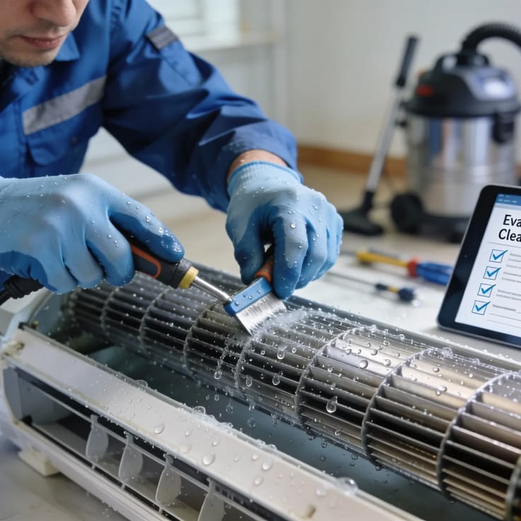 AC unit servicing